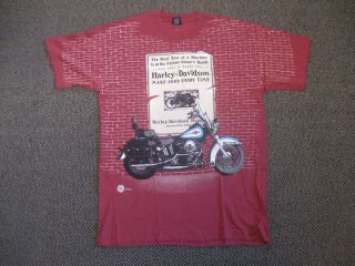 Vintage 1995 Harley Davidson Brick Wall Milwaukee,  Wisconsin T Shirt Large