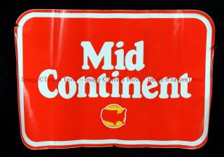 Vintage 1980s? Large Mid Continent Gas Pump Decal 19½ X 14 Inches