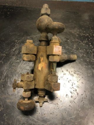 Antique Brass 1/2 Pint Detroit Lubricator Oiler Hit Miss Steam Engine