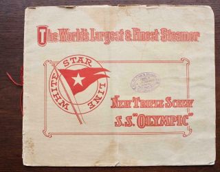 White Star Line Rms Olympic Titanic Era Pre Maiden Voyage Promo Brochure 1911 Af