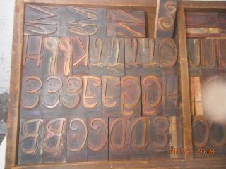 Printing Letterpress Printer Block Antique Wood Alphabet 2