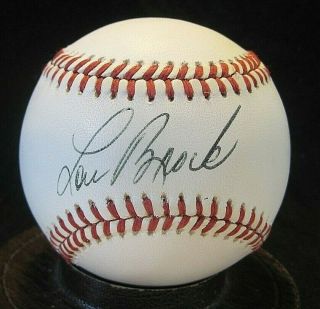 Lou Brock Signed Onl Baseball Hof St.  Louis Cardinals,  Chicago Cubs