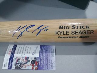 Kyle Seager Signed Autographed Full Size Baseball Bat Jsa Seattle Mariners
