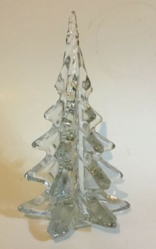 Vintage Clear Glass Christmas Tree Holiday 9 " - Taiwan