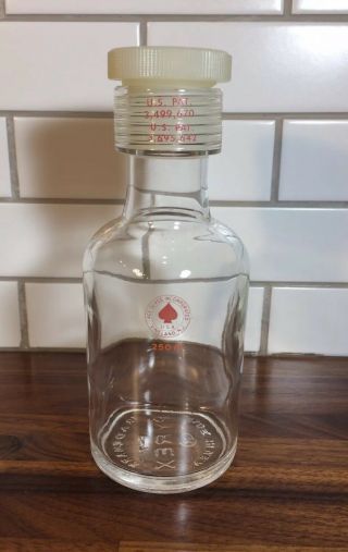 Vtg Pyrex F - 7 250 Ml Ace Glass Inc.  Heavy Wall Science Lab Bottle Container