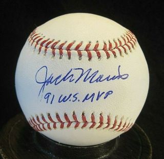 Jack Morris Signed Oml Baseball Hof Jsa Authentic W/ 