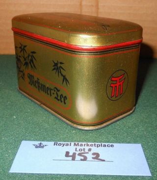 Vintage Fubilaums Tin Litho Tea Box Canister