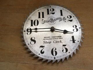 Vintage Sears&roebuck Craftsman Quality Tool Saw Blade Shop Clock