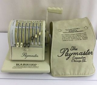 Vintage Paymaster S - 1000 Check Writer Machine