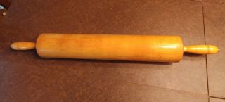 Vintage Thorpe Rock Maple Wood Rolling Pin Extra Large Heavy Industrial Size 2