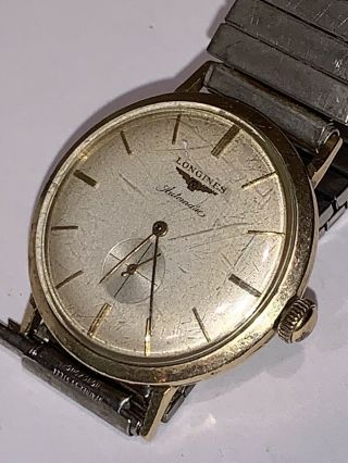 1958 Vintage Men’s Longines Admiral Automatic 10k Gold Filled Watch Running