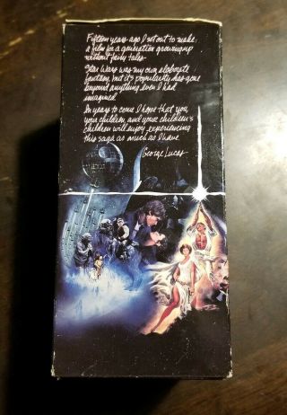 Star Wars Trilogy VHS Box Set 1988 Vintage Complete 2