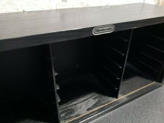 Vintage Nintendo Nes 18 - Game Cartridge Storage Case Black Wood