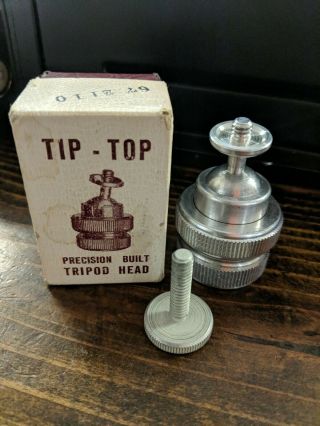 Vintage Tip - Top Precision Built Tripod Head Usa For Small To Medium Cameras