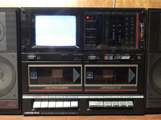 Vintage 1987 Soundesign Stero/ TV/ Dual Cassette Portable System 2