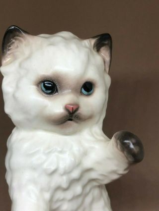 Vintage Persian Brown White Kitten Porcelain Figurine Japan Cat 4 "
