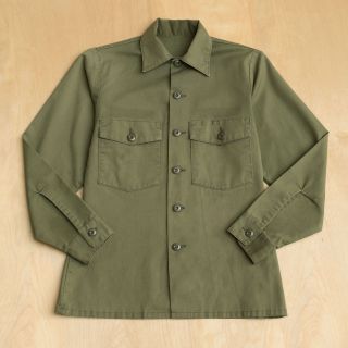 Vtg 70s Us Army Military Utility Fatigue Uniform Shirt Vietnam Size S
