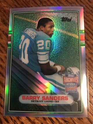 2001 Barry Sanders Topps Archives Refractor Missing Autograph Sp Auto Error Card