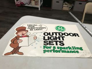 Vintage Mr Magoo Says: General Electric Advertising 18 1/2 " X 12” Store Sign