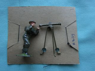 Vintage Britains Hollow Lead Toy Soldiers Army Range Finder With Operator 1639
