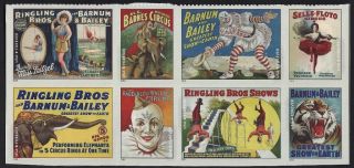Us Scott 4898 - 4905 - 2014 Vintage Circus Posters,  Sheet Of 8 Stamps,  Mnh