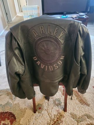 Harley Davidson Mens Willie G Leather Jacket Xl