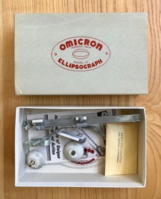 Vintage Omicron Ellipsograph,  Model 17,  Box,  Instructions 2