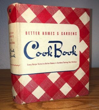 Deluxe Wartime Edition 1942 Better Homes And Gardens Cookbook 5 Ring Red Plaid