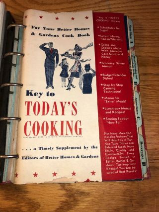 Deluxe WARTIME EDITION 1942 Better Homes and Gardens Cookbook 5 Ring RED PLAID 3