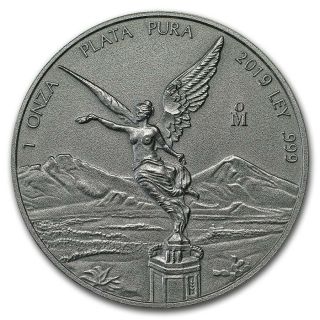Antique Libertad - Mexico - 2019 1 Oz Silver Coin In Capsule