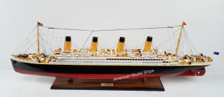 Rms Titanic Special Museum Quality Model 40 " - Handcrafted Wooden Model