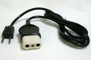 Vintage Power Cord Male 2 Prong Female Ceramic Appliance Connector Plug 110v