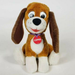 Copper Fox And The Hound Disney Video Release Plush Stuffed Toy Dog Vintage 1994