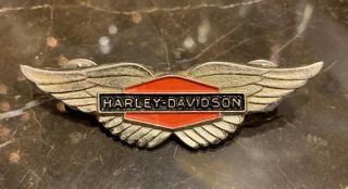 Vintage 1950/60’s Harley Davidson Pin W/wings (for Motorcycle Vest - Hat - Jacket)