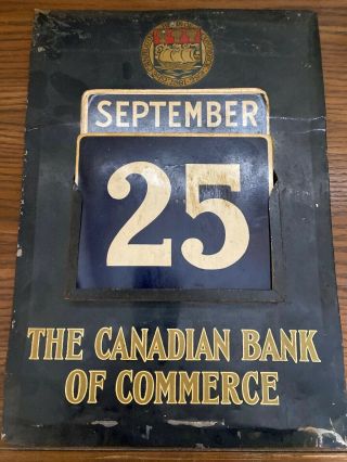 Canadian Bank Of Commerce Calendar Vintage