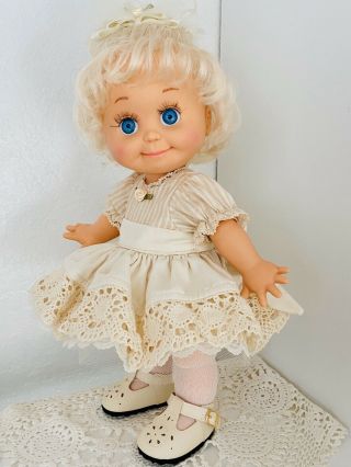 Vintage Galoob Baby Face Doll So Sweet Sandi Sandy Blue Eyes Blonde Jointed