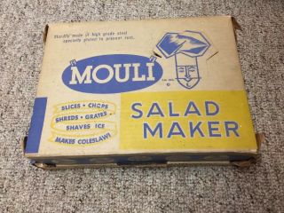 Vintage Mouli Salad Maker Complete W/ Box Slicer Shredder,  Instruction