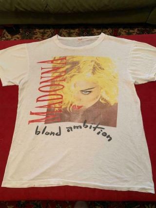 Authentic/vintage Madonna Blond Ambition Tour Tshirt 1990 (large)
