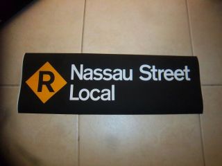 Vintage Nyc Subway Sign R27 Collectible Roll Sign R Train Nassau St Local Ny Art