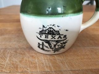 Vintage Texas Coffee Creamer Cream Pitcher Souvenir