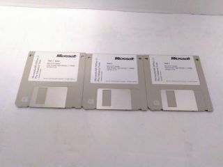 Vintage Microsoft Ms - Dos 6.  22 Plus Enhanced Tools 3 Floppy Disk 3.  5  Set