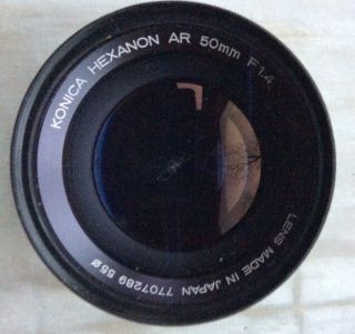 Vintage Konica Hexanon Ar 50mm F/1.  4 Lens