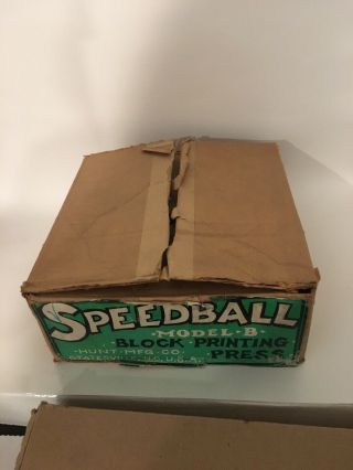 Vintage Speedball Model B Block Printing Press Usa