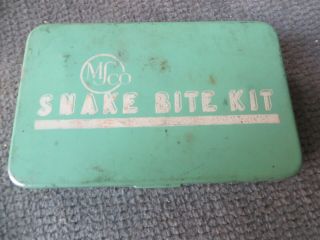 Vintage Medical Supply Co Snake Bite Kit In Tin