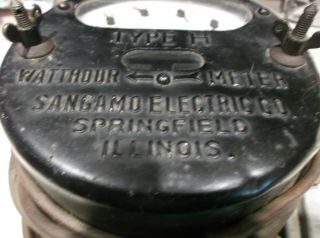 1913 1918 Vintage Sangamo Electric Co.  Single Phase Watt Hour Meter Type H2 Nr
