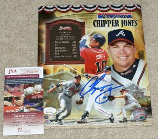 Chipper Jones Signed Atlanta Braves Hall Of Fame Hof 8x10 Photo,  Jsa