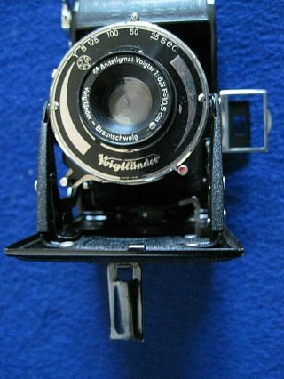 Vintage Voigtlander Bessa folding camera 1:6.  3 10.  5cm clean/working 3
