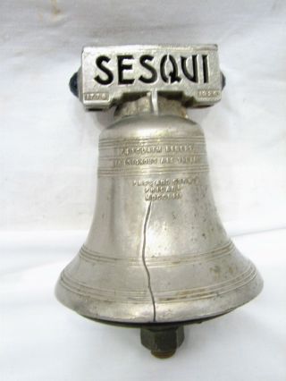 Car Auto Mascot Sesqui Liberty Bell 1926 Hood Ornament Jeweled Pottstown Pa Cap