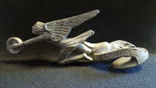 1925 Packard Hood Ornament Pmc Co.  Detroit Nude Goddess Of Speed " Donut Chaser "