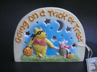 Vintage Classic Pooh Halloween Trick Or Treat Votive Candle Holder Midwest